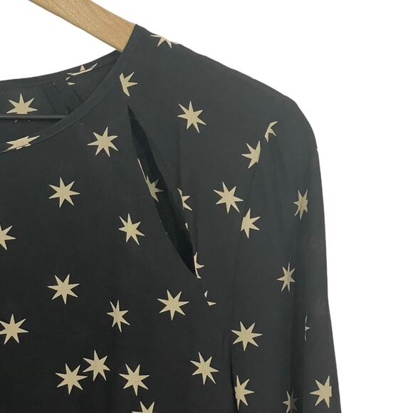 Pam & Gela Long Sleeve Silk Romper - Black & Cream - 0 - Picture 5 of 15